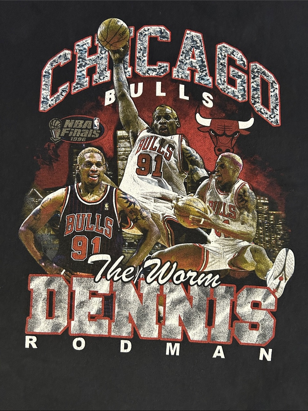 Chicago Bulls “The Worm” Dennis Rodman Vintage Graphic Tee